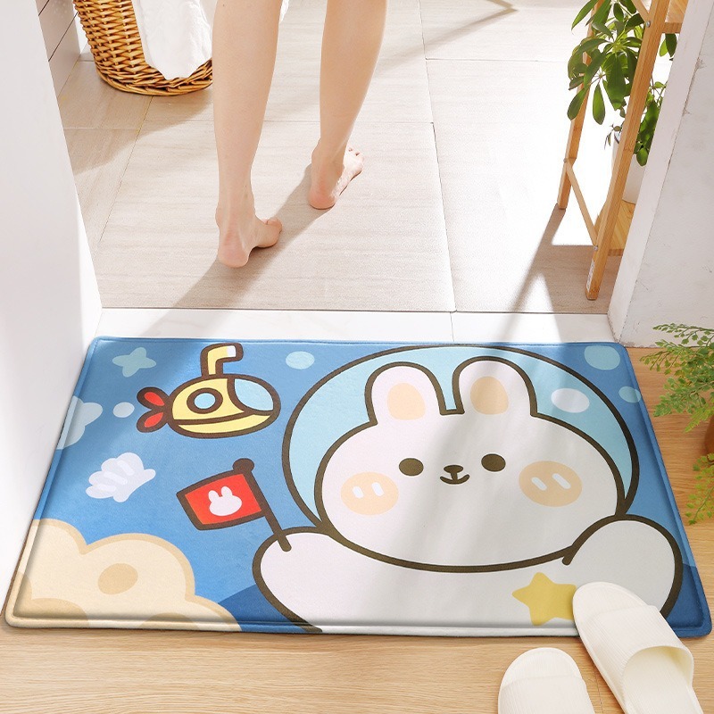 Rabbit Welcome Mat for Front D - Kids Outdoor Mat Waterproof ulasan dan harga