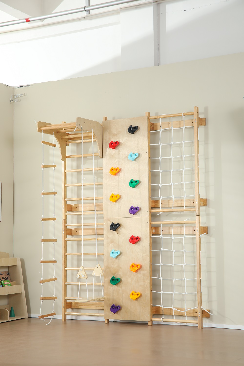 In Stock Indoor Monkey Bars Ki - Kids Outdoor Wooden Climbing Frame ulasan dan harga